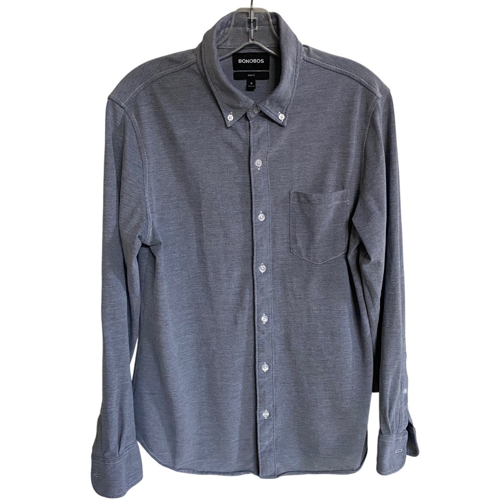 Bonobos Men's Casual Button-Down Shirt in Heather Gray